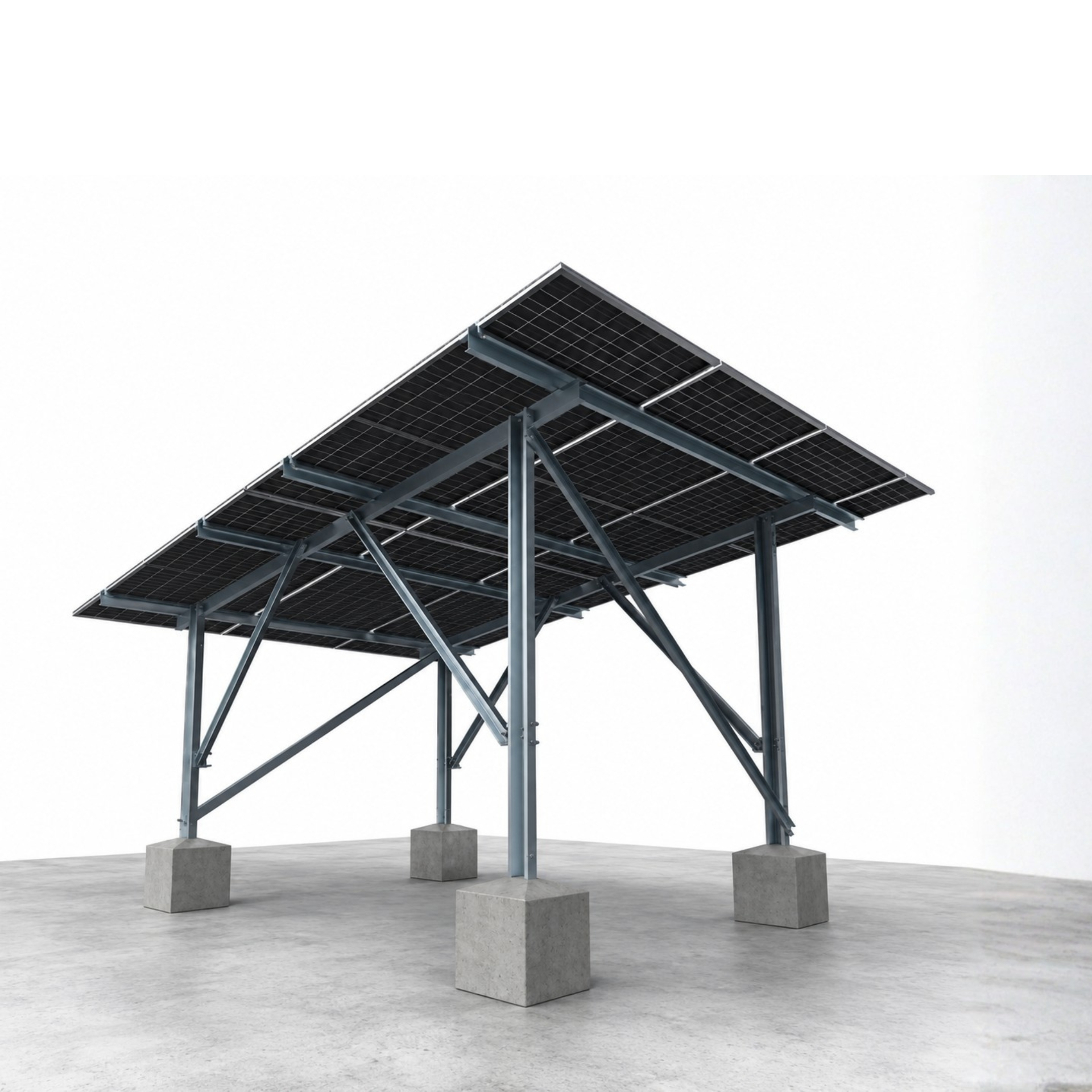 Premium solar carport structure by Solaroof